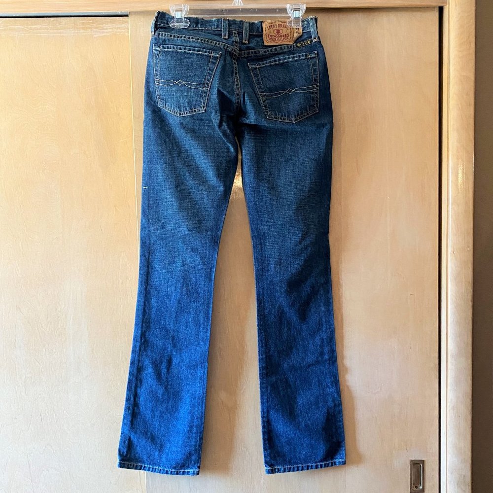 NWOT Sz 4/27 LONG Lucky Brand Dark Wash Laura Jean - Picture 4 of 5